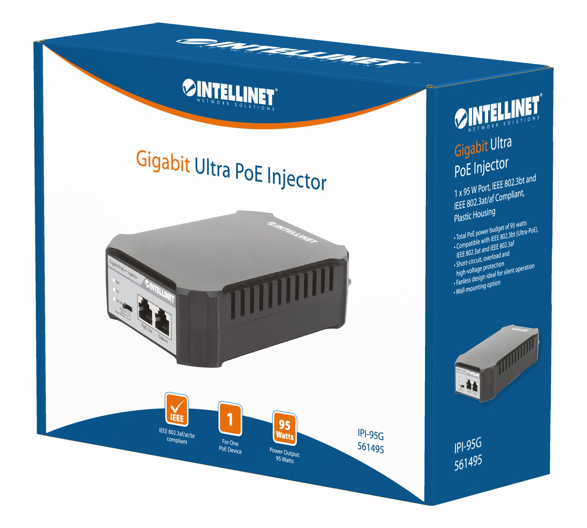 Iniettore Ultra PoE Gigabit - Intellinet I-SWHUB 9500I