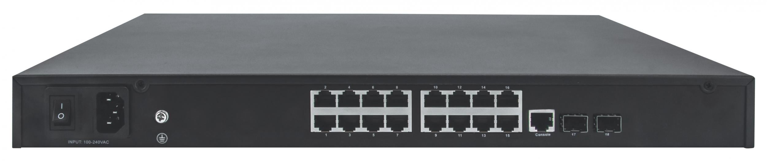 Switch AV Gigabit Ethernet PoE+ a 16 porte 2 SFP - Intellinet I-SWHUB AV16GP