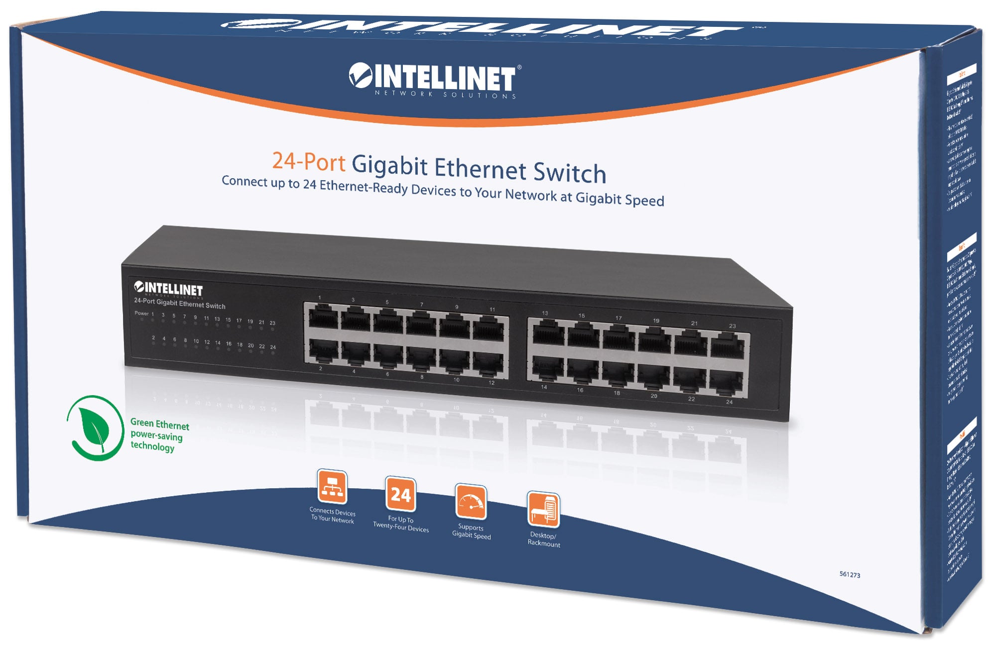 Gigabit Ethernet Switch 24 porte desktop/rack - Intellinet I-SWHUB GB-024U