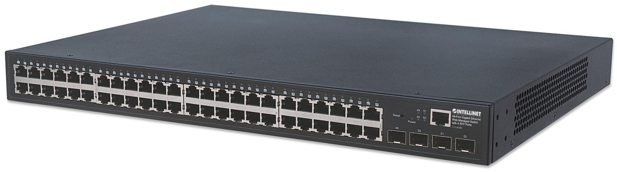 Switch Ethernet 48 Porte Gigabit Web-Managed con 4 porte SFP - Intellinet I-SWHUB GBE-48