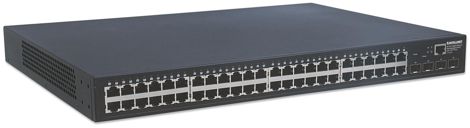 Switch Ethernet 48 Porte Gigabit Web-Managed con 4 porte SFP - Intellinet I-SWHUB GBE-48