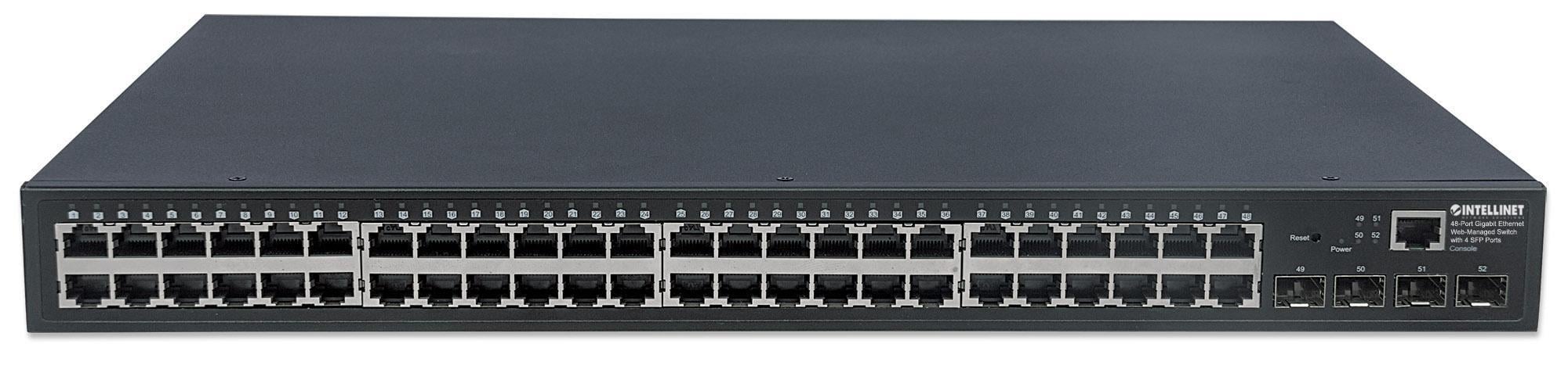 Switch Ethernet 48 Porte Gigabit Web-Managed con 4 porte SFP - Intellinet I-SWHUB GBE-48