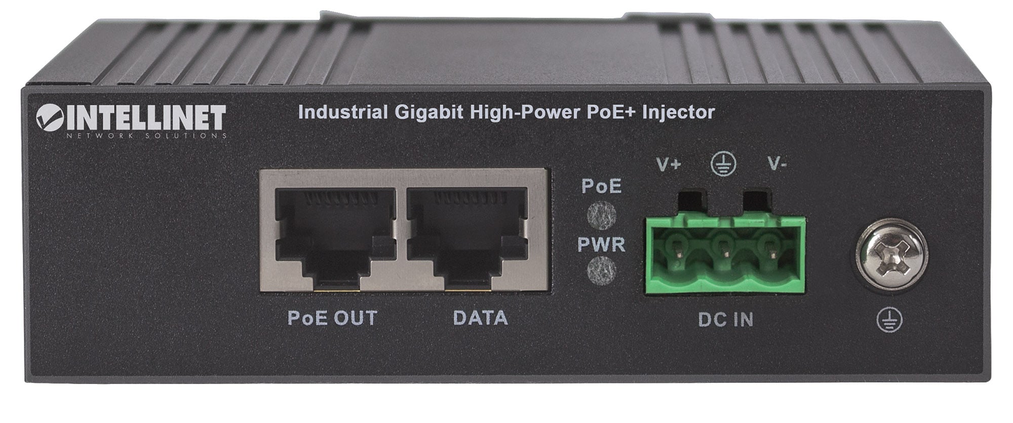 Iniettore Industriale per Guida DIN Gigabit High-Power PoE+ 30W - Intellinet I-SWHUB IND-POE30W