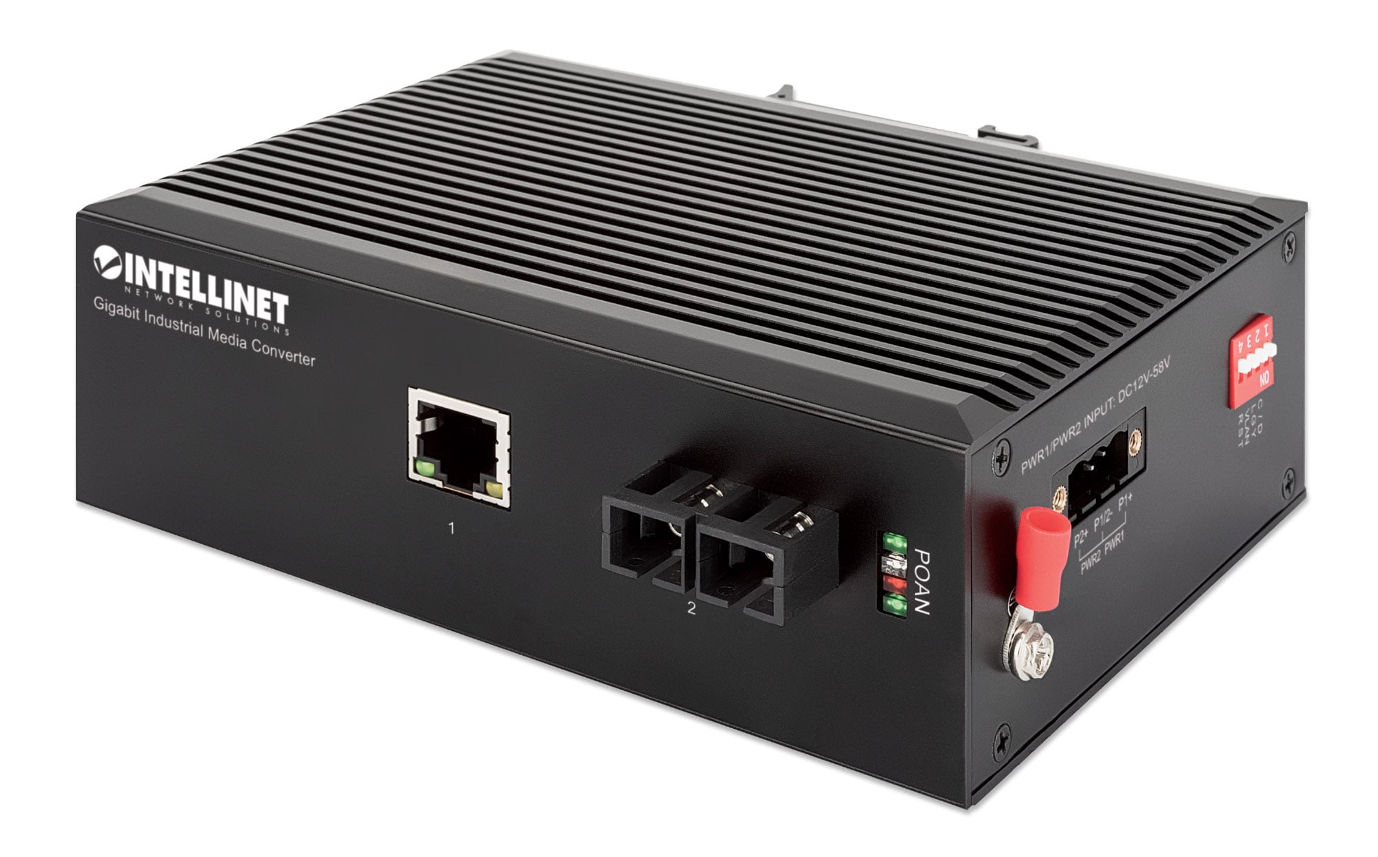 Media Converter Industriale Gigabit 1000Base-SX Monomodale - Intellinet I-SWHUB IND-SCGIGA