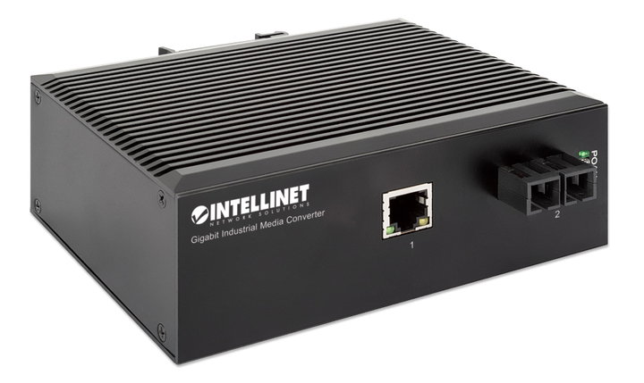 Industrial Gigabit Media Converter 1000Base-SX single-mode - Intellinet I-SWHUB IND-SCGIGA
