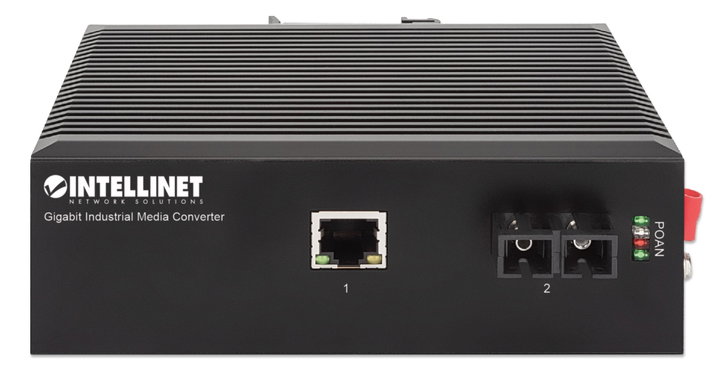 Industrial Gigabit Media Converter 1000Base-SX single-mode - Intellinet I-SWHUB IND-SCGIGA