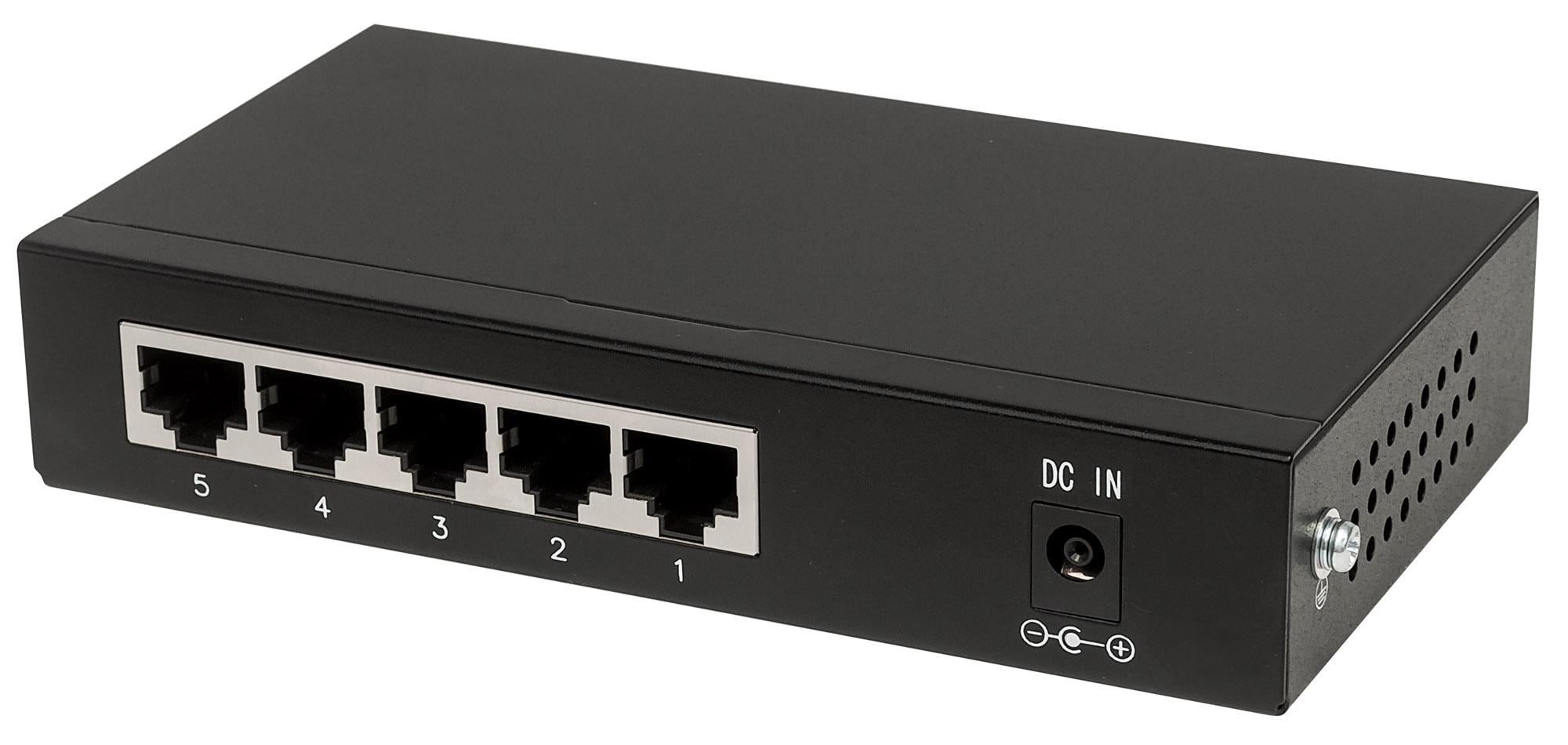 Switch PoE+ 5 porte Gigabit Ethernet - Intellinet I-SWHUB POE-228