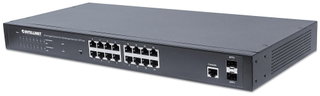 Switch Gigabit Ethernet 16 Porte PoE+ Web Managed con 2 Porte SFP - Intellinet I-SWHUB POE-341