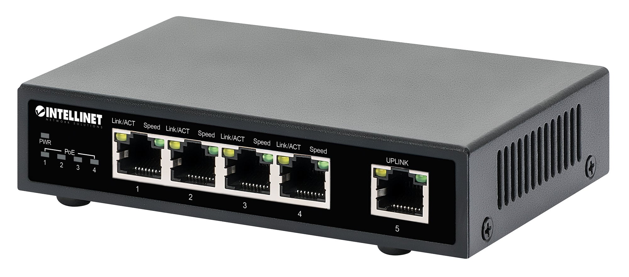 Ethernet Switch Gigabit PoE+ 5 porte - Intellinet I-SWHUB POE-839