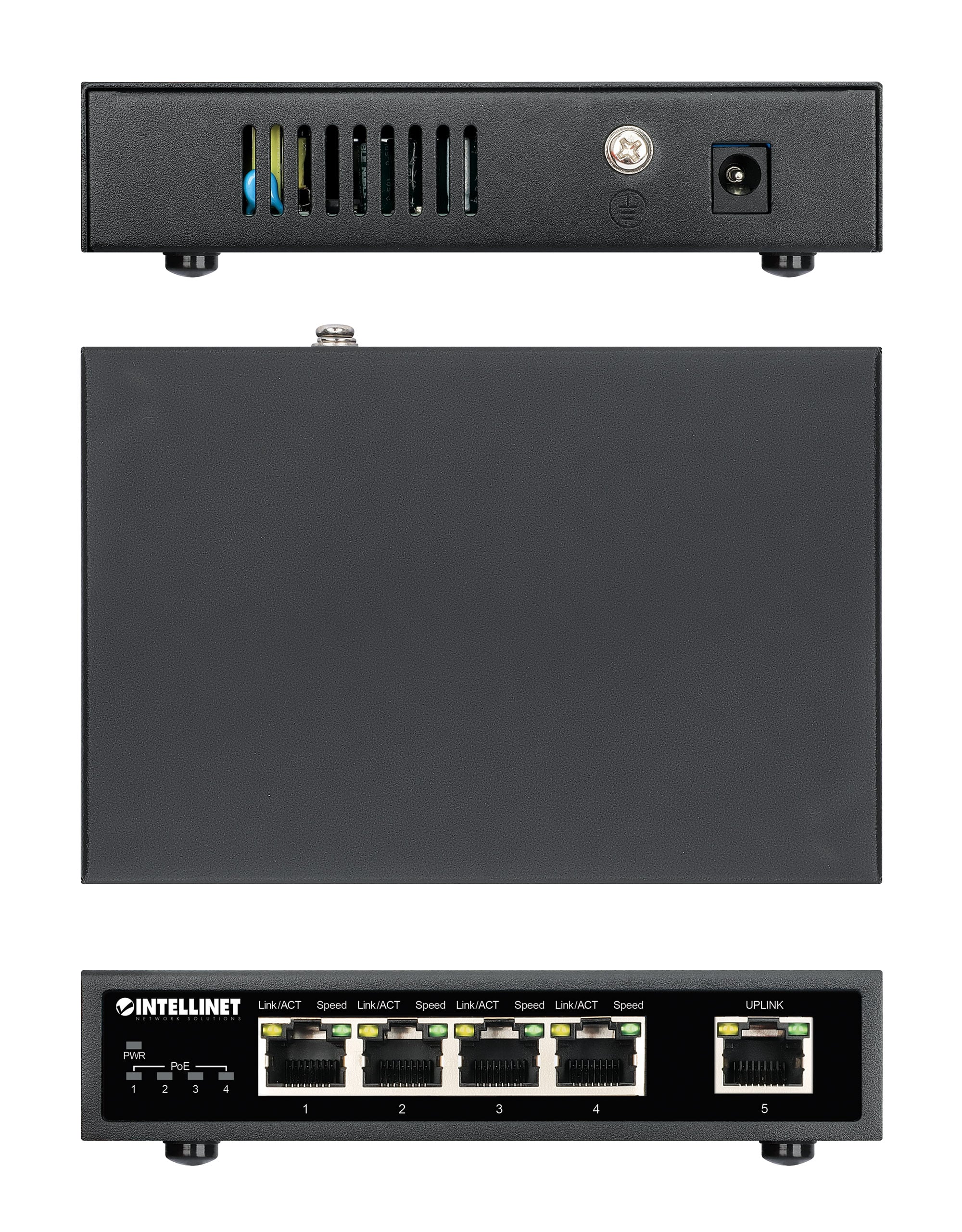 Ethernet Switch Gigabit PoE+ 5 porte - Intellinet I-SWHUB POE-839
