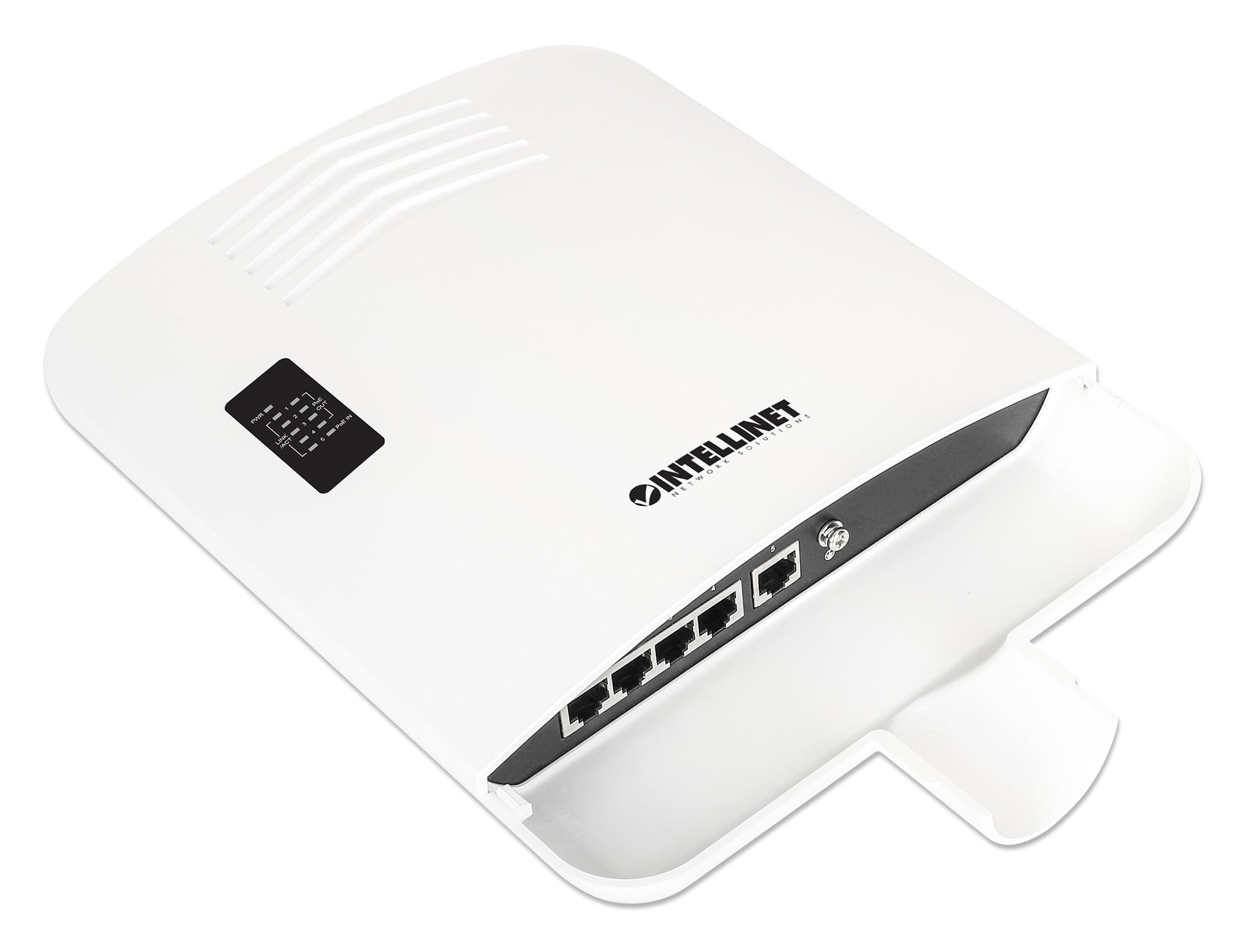 Switch Gigabit 5 porte PoE Passante / Extender 4 porte PoE+ per Esterno - Intellinet I-SWHUB POE-OUT220