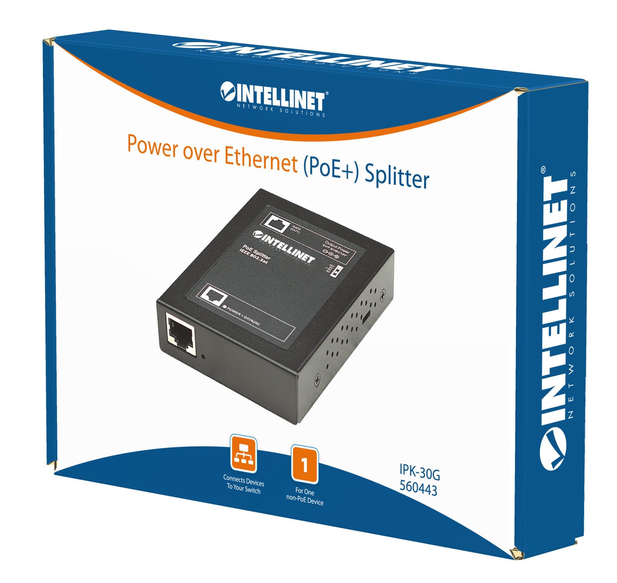 Splitter PoE con Voltaggio regolabile - Intellinet I-SWHUB POE-SPL