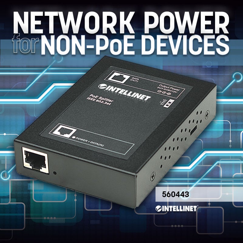 Splitter PoE con Voltaggio regolabile - Intellinet I-SWHUB POE-SPL