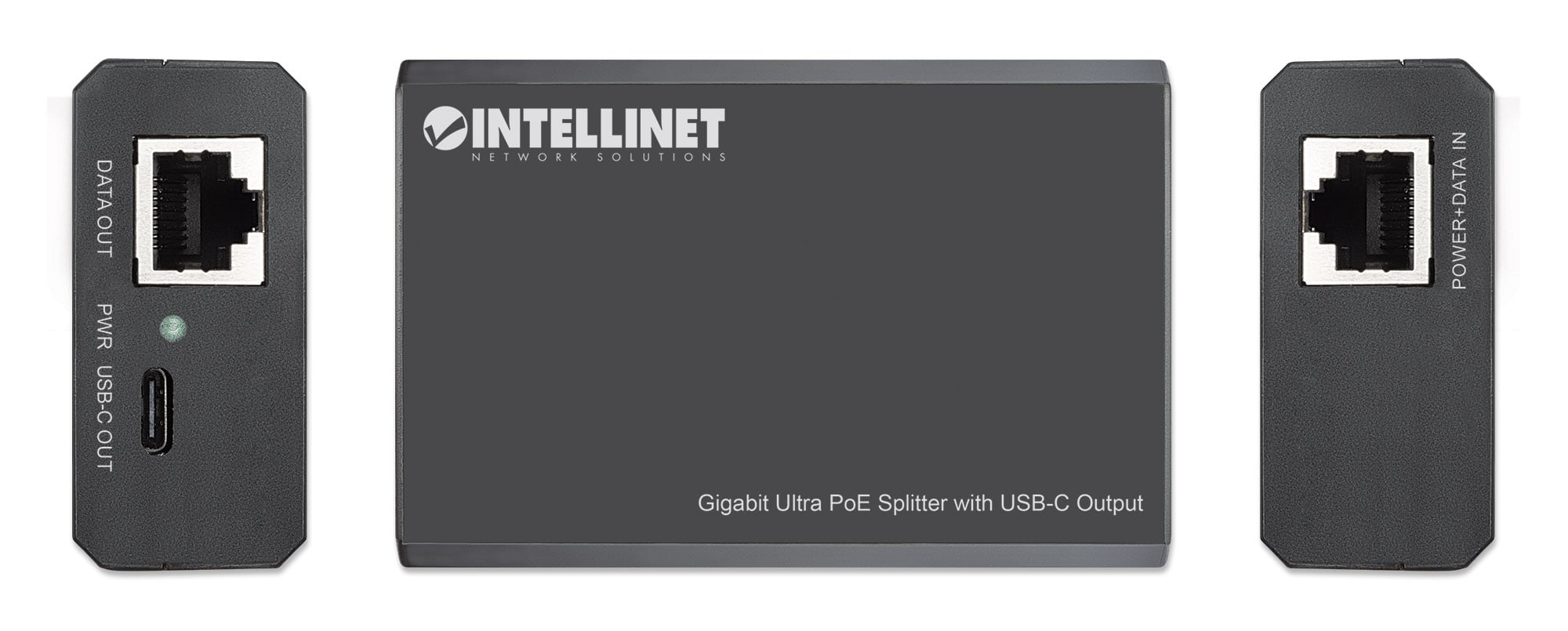Splitter Gigabit Ultra PoE con uscita USB-C™ - Intellinet I-SWHUB POE-USBC