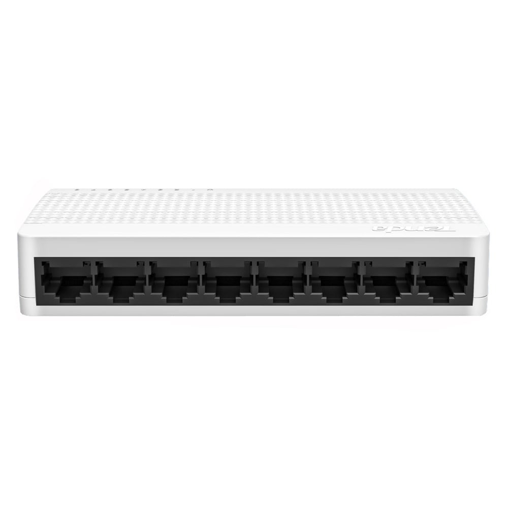 Switch Ethernet Desktop Compatto 8 Porte 10/100 Mbps Bianco, S108 - Tenda I-SWHUB S108