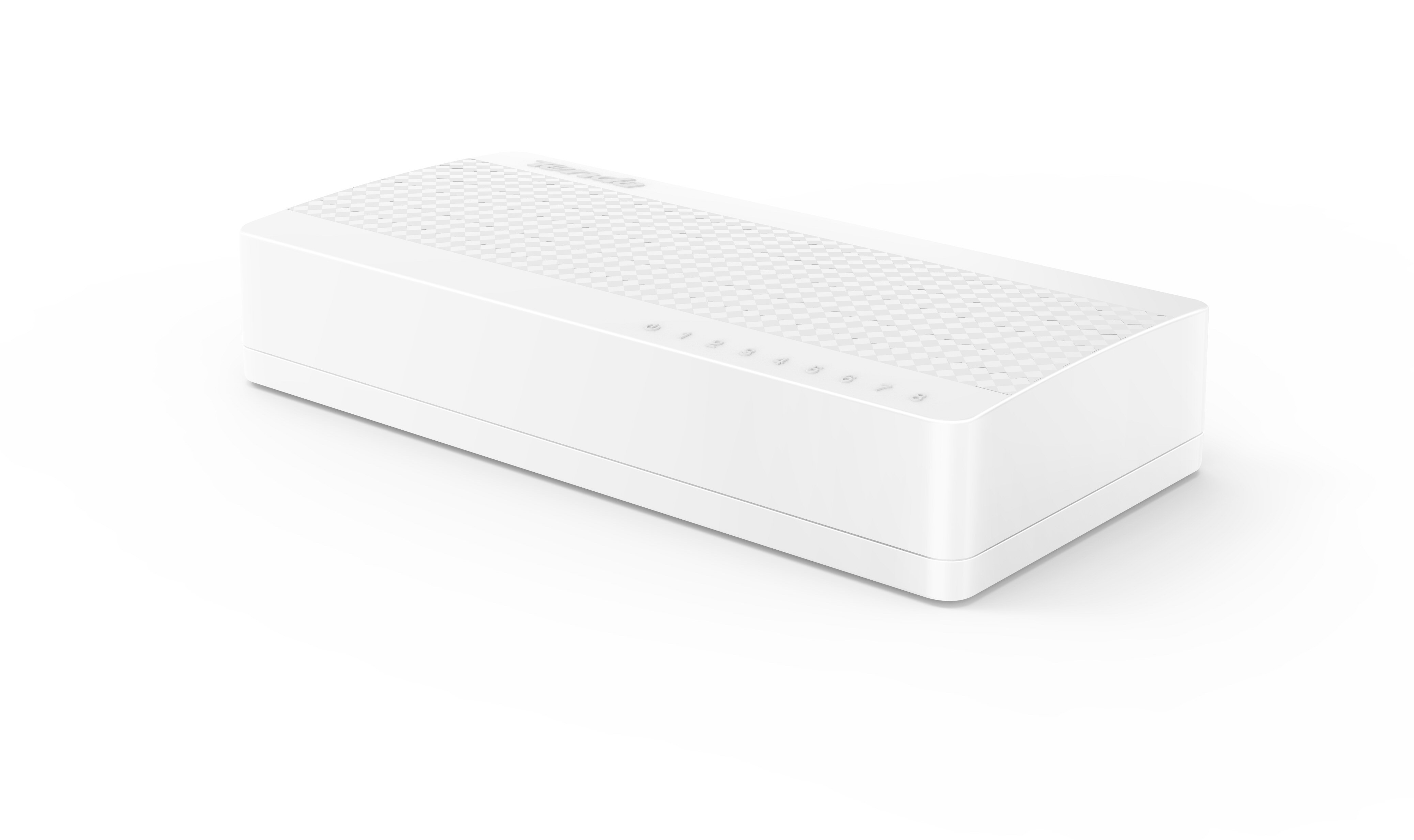 Switch Ethernet Desktop Compatto 8 Porte 10/100 Mbps Bianco, S108 - Tenda I-SWHUB S108