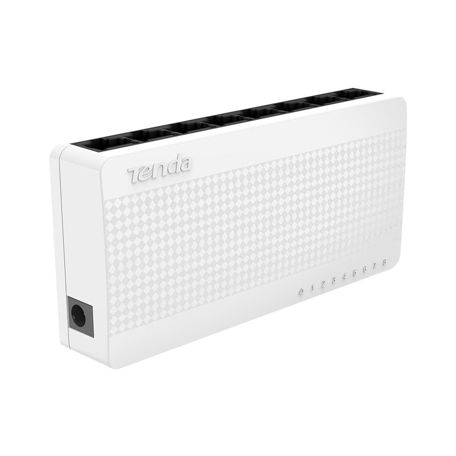 Switch Ethernet Desktop Compatto 8 Porte 10/100 Mbps Bianco, S108 - Tenda I-SWHUB S108