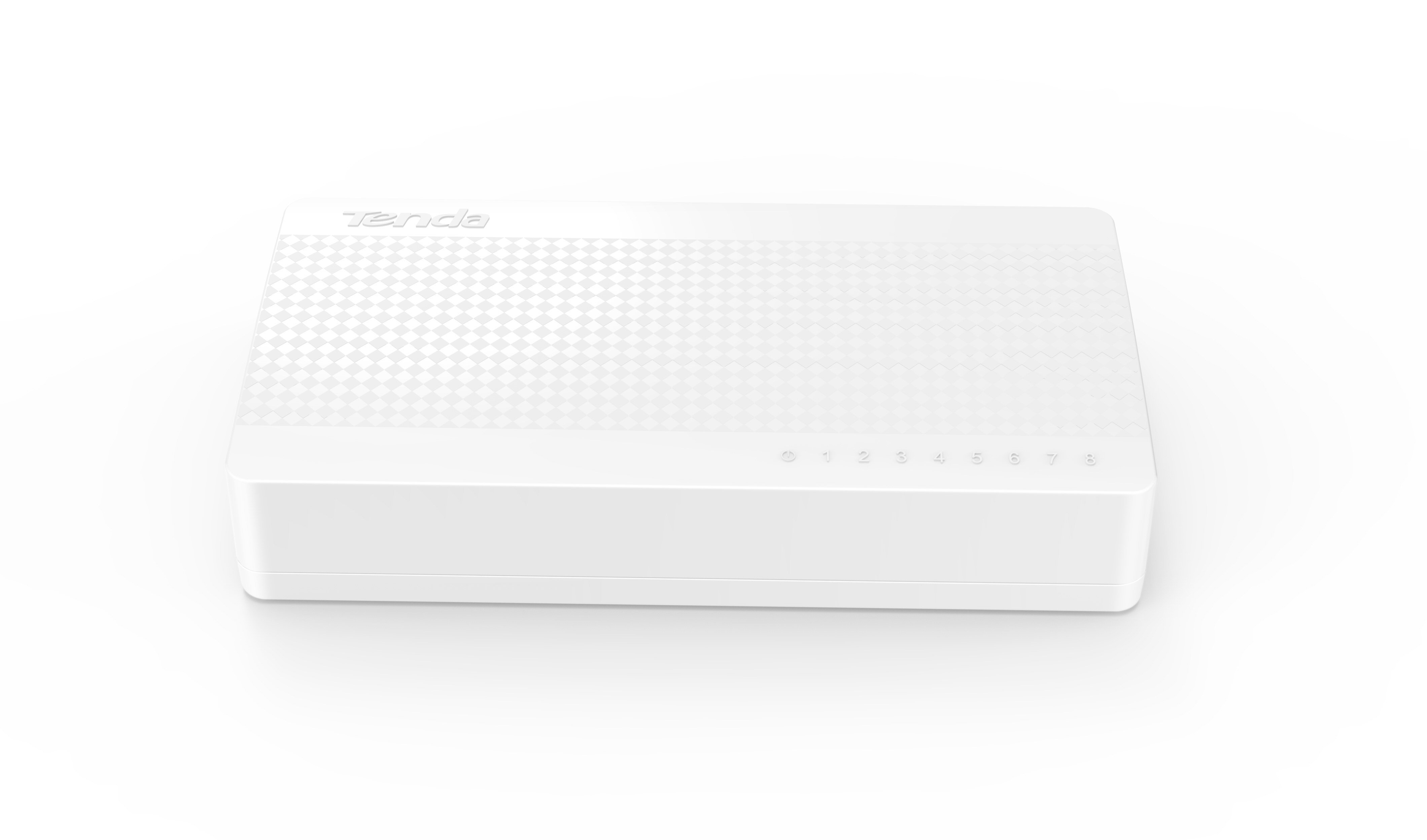 Switch Ethernet Desktop Compatto 8 Porte 10/100 Mbps Bianco, S108 - Tenda I-SWHUB S108