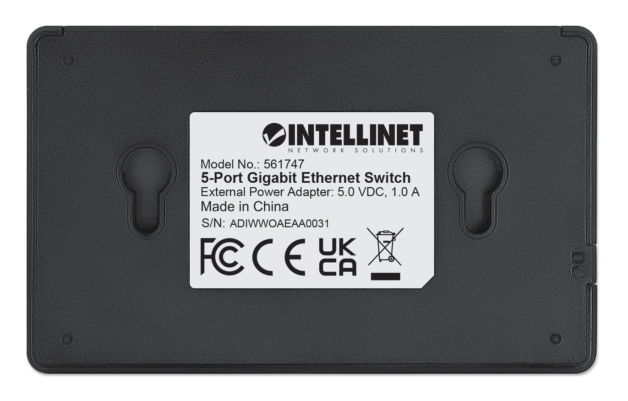 Gigabit Ethernet Switch 5 porte - Intellinet I-SWHUB SG105E