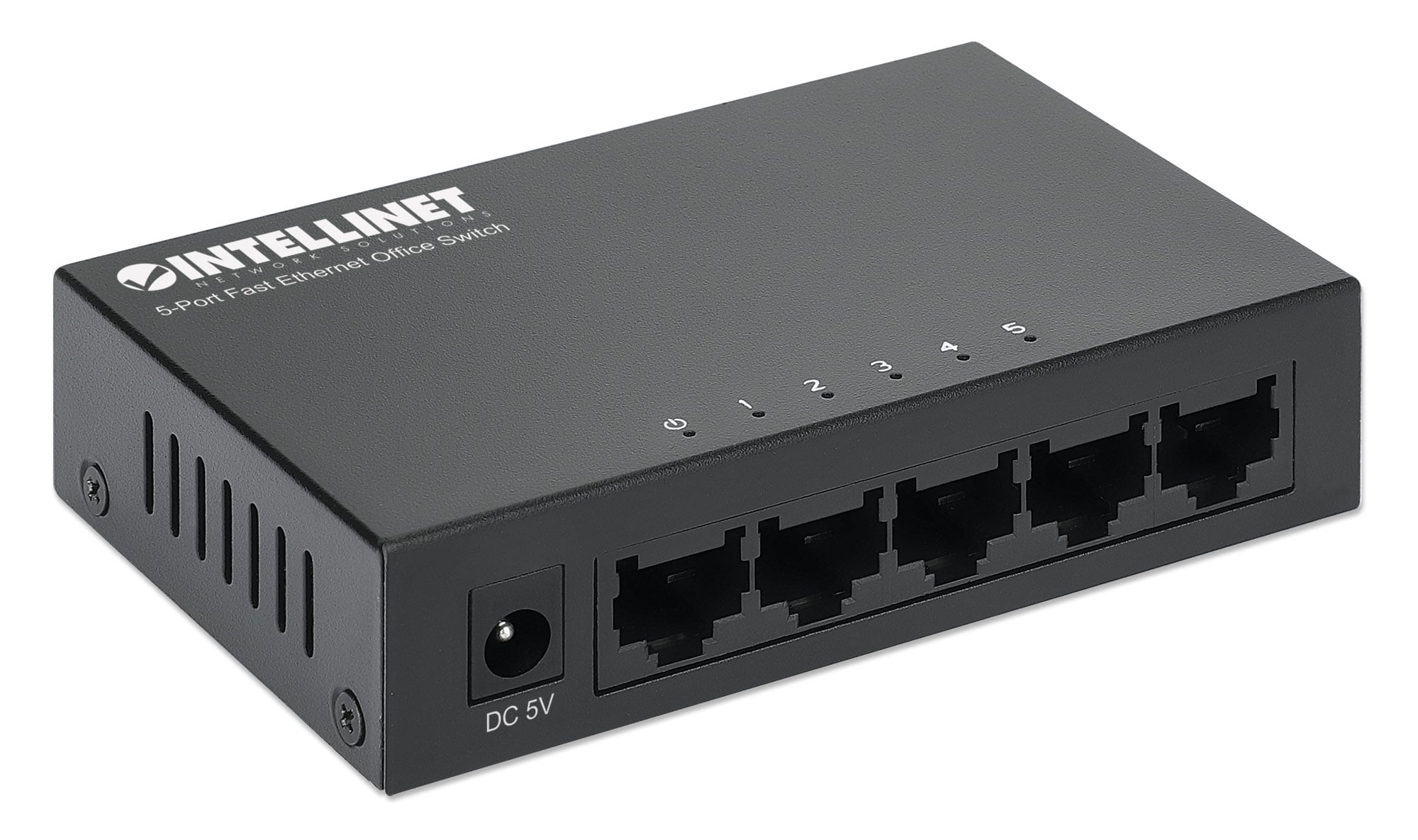 Switch Hub ethernet 10/100Mbps 5 porte desktop in metallo - Intellinet I-SWHUB-050ME