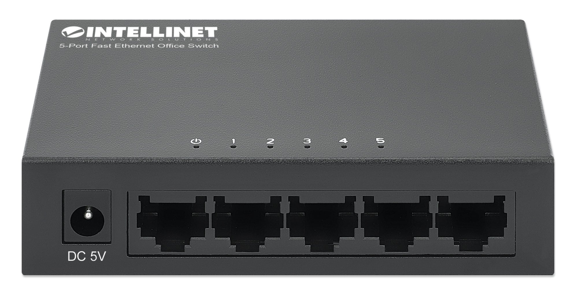 Switch Hub ethernet 10/100Mbps 5 porte desktop in metallo - Intellinet I-SWHUB-050ME