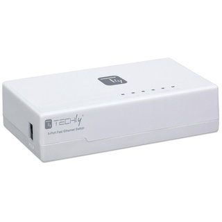 Switch Hub 10/100 Mbps Fast Ethernet 5 Porte - Techly I-SWHUB-050TY