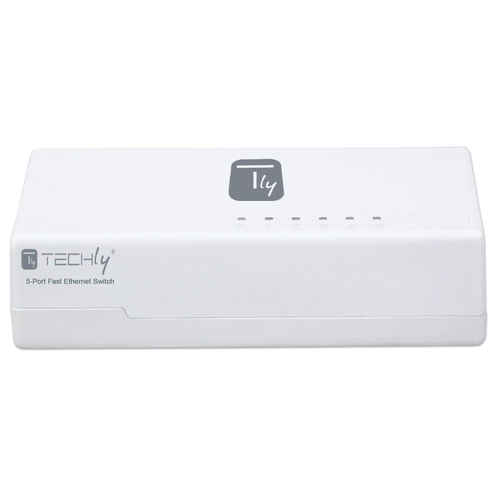 Switch Hub 10/100 Mbps Fast Ethernet 5 Porte - Techly I-SWHUB-050TY