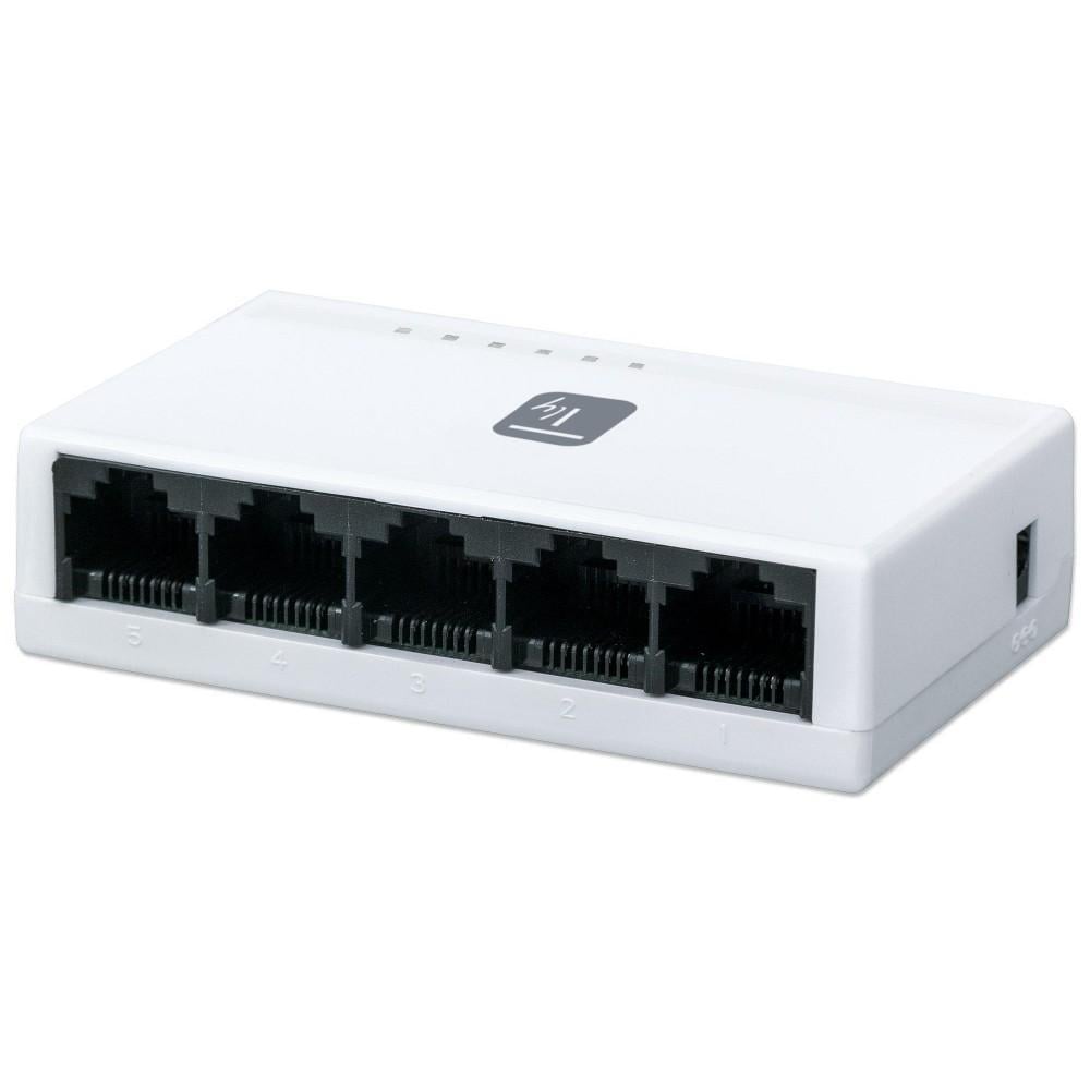 Switch Hub 10/100 Mbps Fast Ethernet 5 Porte - Techly I-SWHUB-050TY