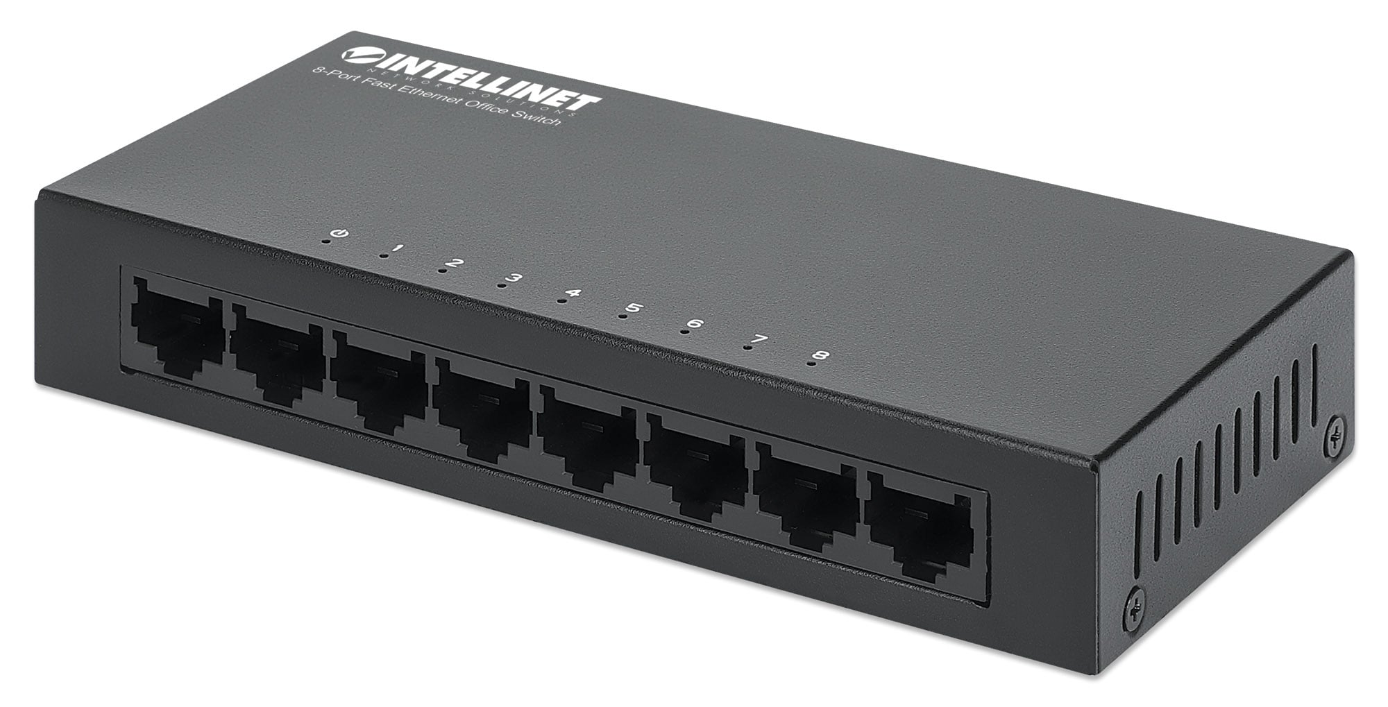 Switch Hub Ethernet 10/100Mbps 8 Porte Desktop in Metallo - Intellinet I-SWHUB-080ME