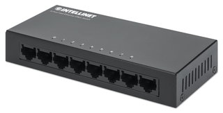 Ethernet Switch Hub 10/100Mbps 8 Ports Metal Desktop - Intellinet I-SWHUB-080ME