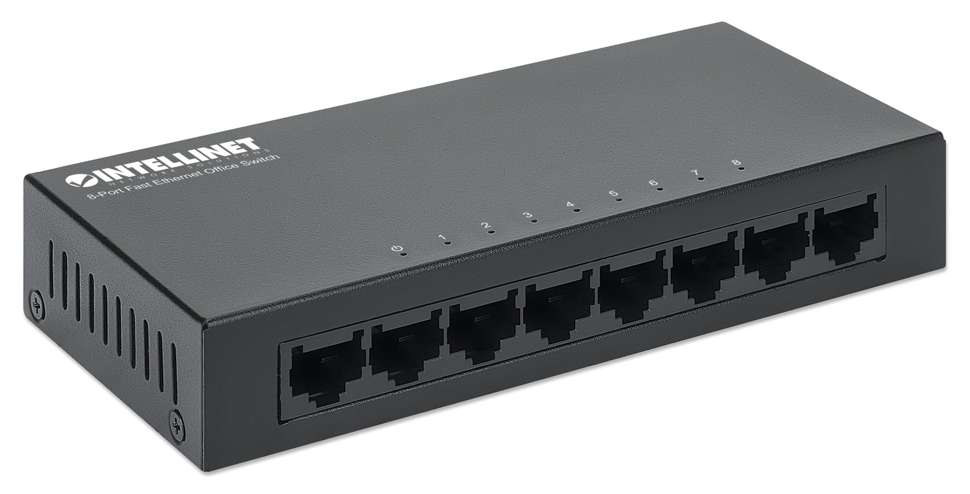 Switch Hub Ethernet 10/100Mbps 8 Porte Desktop in Metallo - Intellinet I-SWHUB-080ME