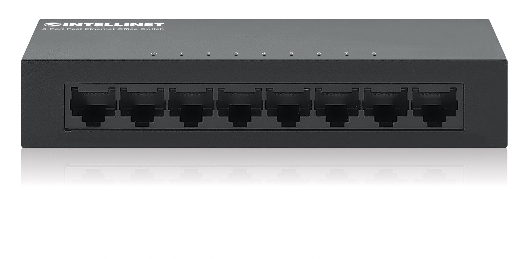 Switch Hub Ethernet 10/100Mbps 8 Porte Desktop in Metallo - Intellinet I-SWHUB-080ME