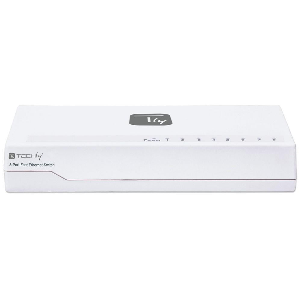 Switch Hub 10/100 Mbps Fast Ethernet 8 Porte - Techly I-SWHUB-080TY