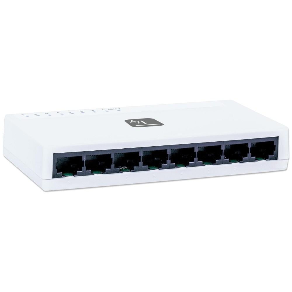 Switch Hub 10/100 Mbps Fast Ethernet 8 Porte - Techly I-SWHUB-080TY