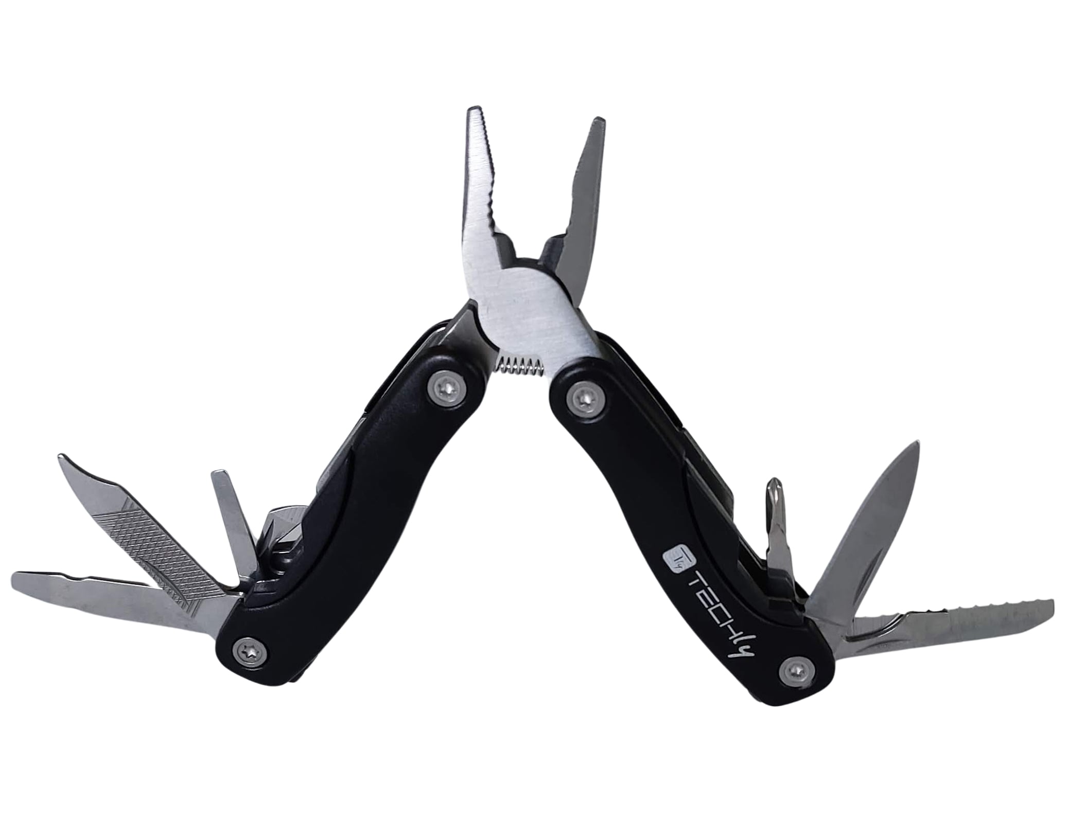 Mini Multipurpose Pliers in Stainless Steel and Aluminium with Case - Techly I-TLY-PINZA