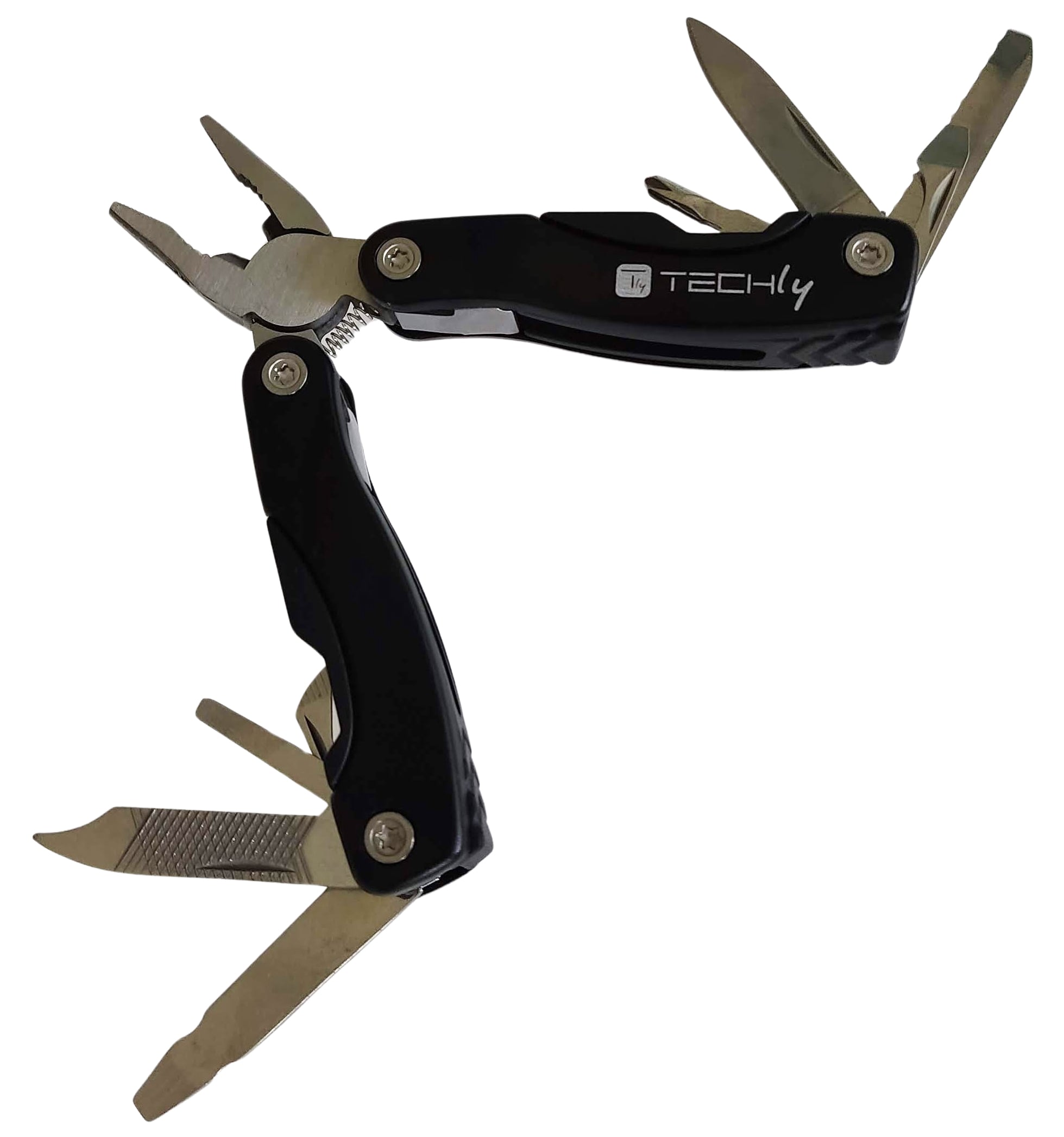 Mini Multipurpose Pliers in Stainless Steel and Aluminium with Case - Techly I-TLY-PINZA