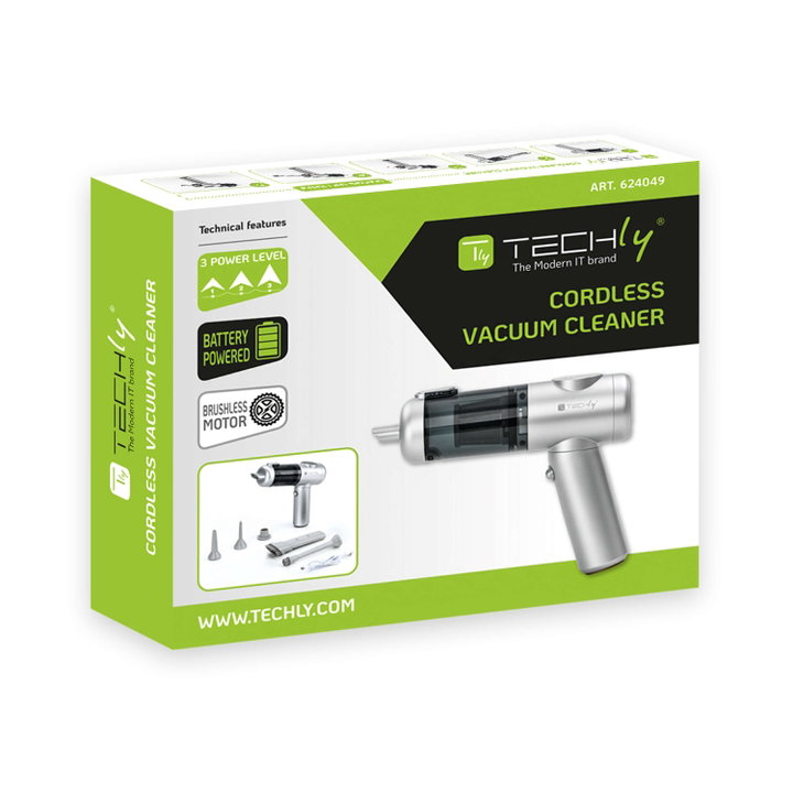 Aspirapolvere Soffiatore per PC/Tastiere 2 in 1 Senza Fili - Techly I-TOOL-015