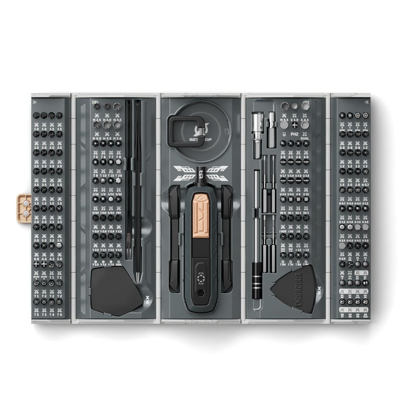 Set attrezzi 180 pezzi in 1 Cacciavite, Bussole e Punte - Techly NP I-TOOL-180