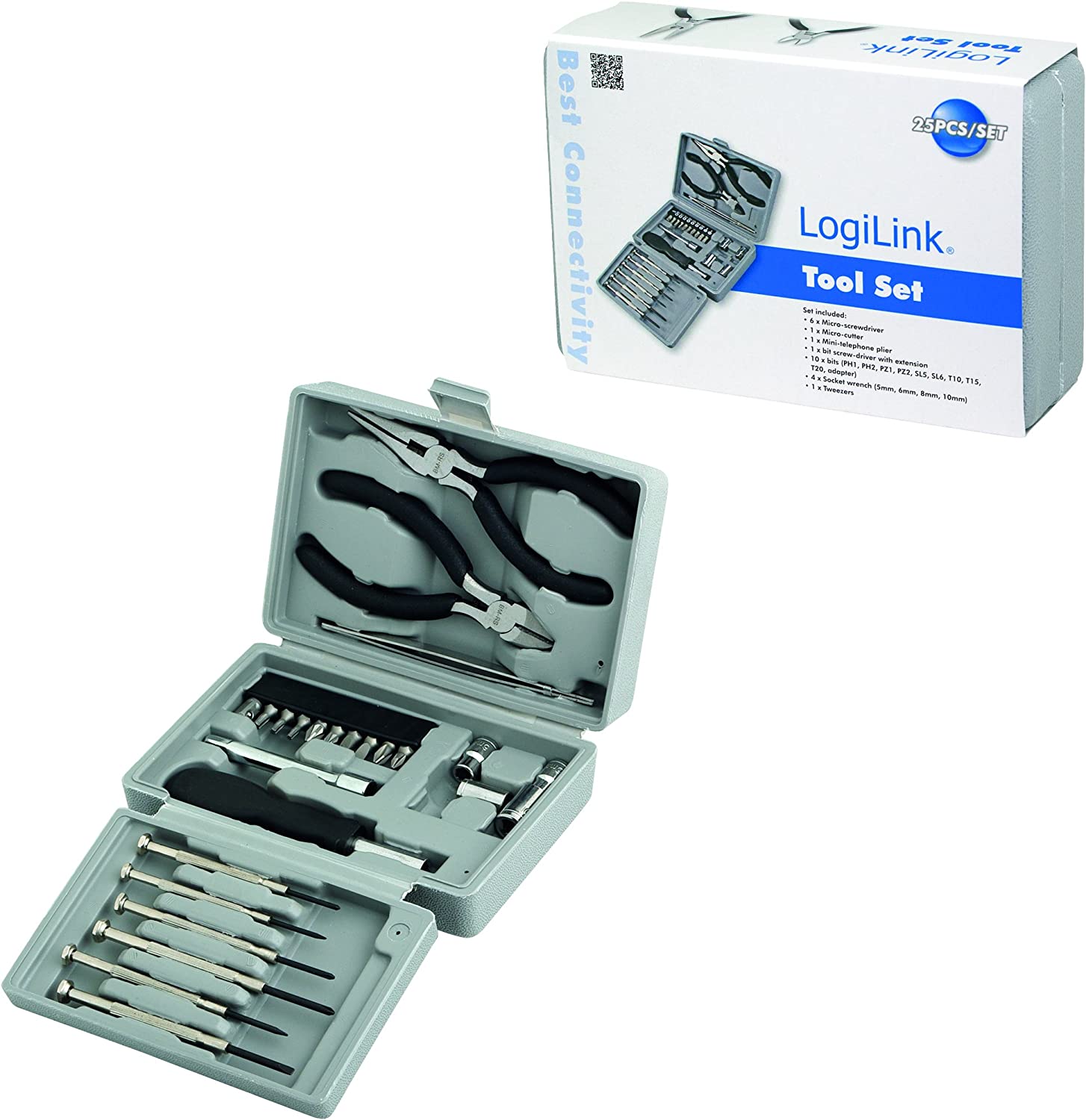 Mini Valigetta Set di Strumenti Universali da 25 pezzi - Logilink I-TOOL-25