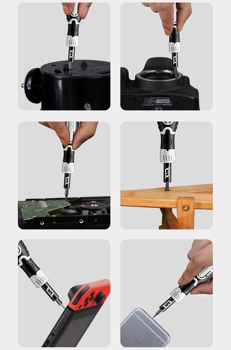 Set 32 Pezzi Cacciavite e Punte di Precisione - Techly NP I-TOOL-32TY