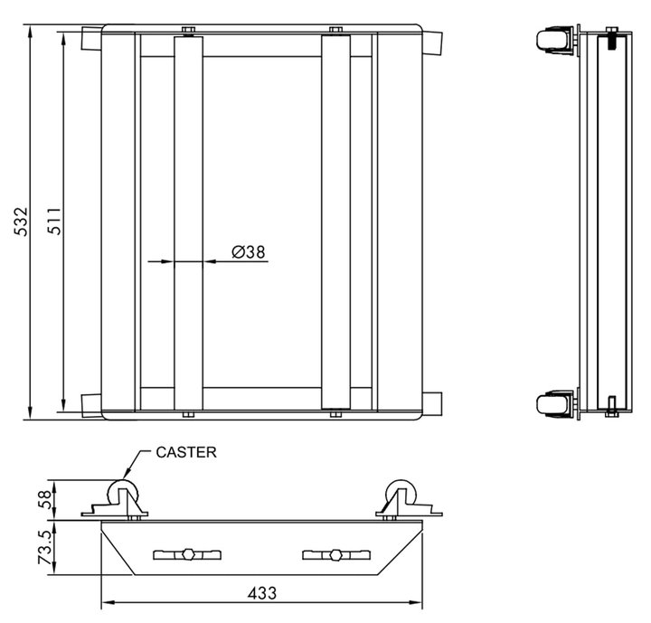 Rullo Avvolgicavo Professionale con Ruote e Freno - Logilink I-TOOL-CABDRUM-PRO
