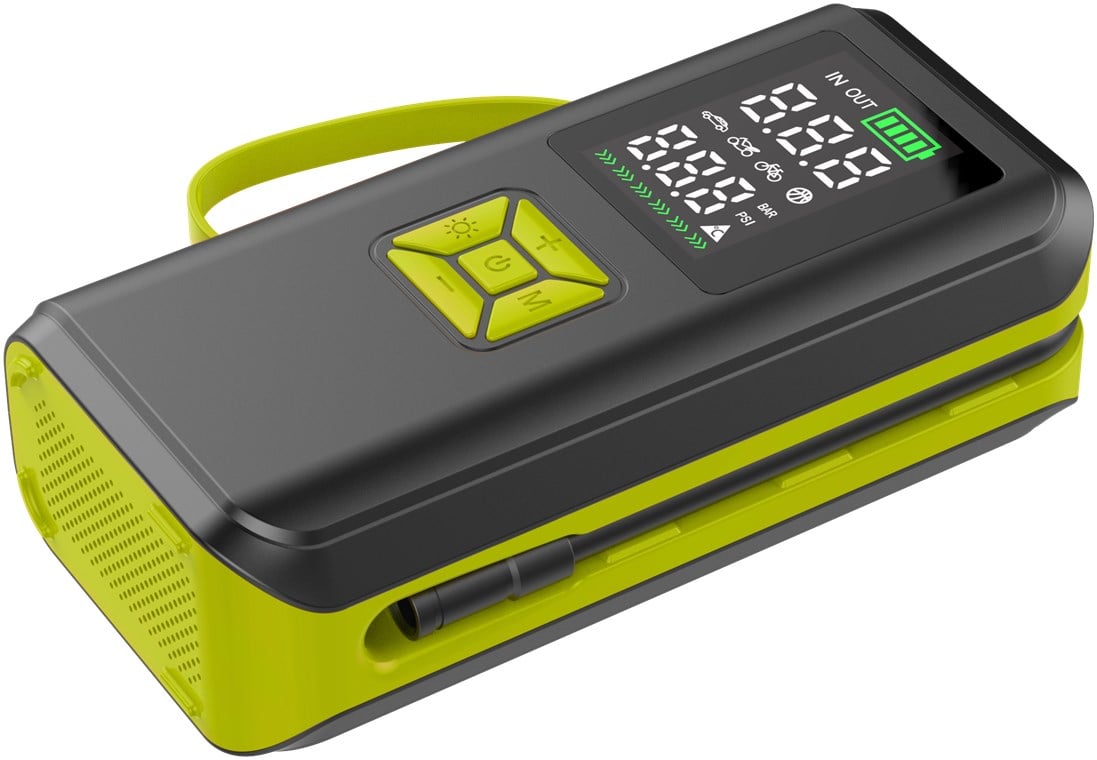 Compressore d'aria Portatile a Batteria Ricaricabile e Display a LED - Goobay I-TOOL-COMPRESSOR