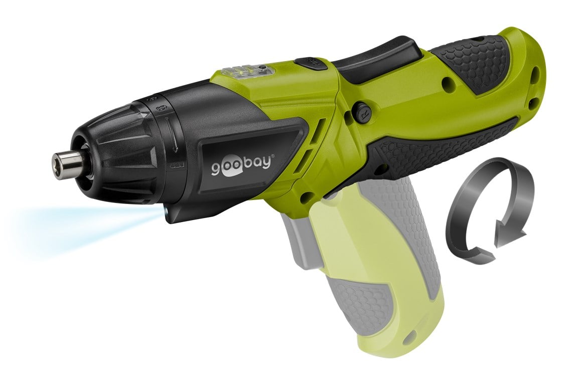 Trapano Professionale Avvitatore a Batteria 3,6V con Luce LED - Goobay I-TOOL-DRILL36