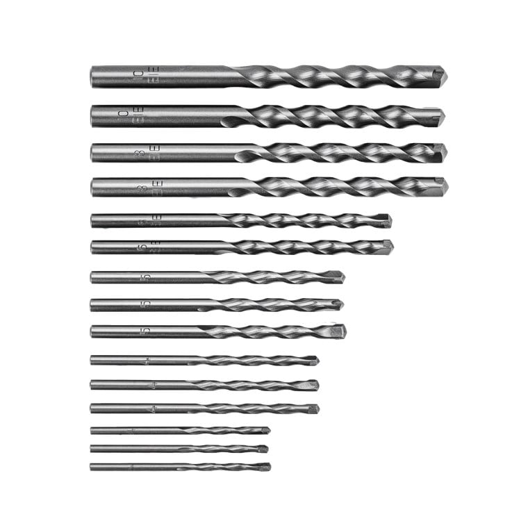 Set 15 Punte da Trapano per Pietra e Muratura - Goobay I-TOOL-DRILLT15