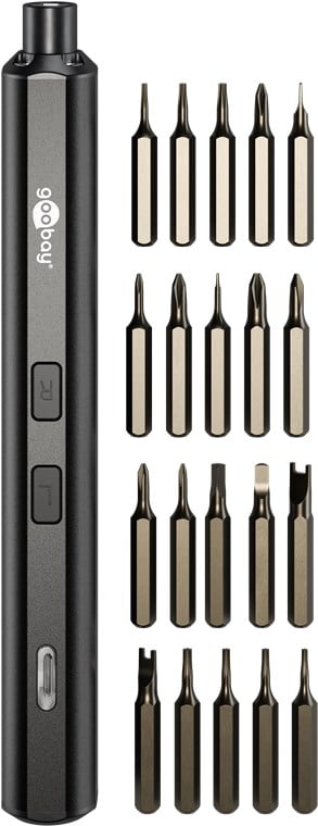 Set Cacciavite Elettrico con 20 Punte di Precisione - Goobay I-TOOL-ES20