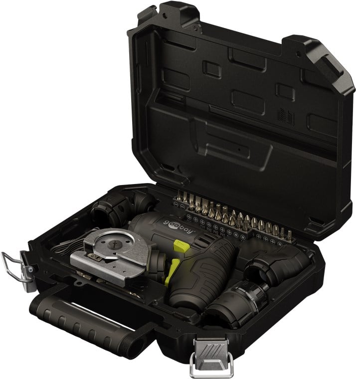 Set 35 Pezzi Mini Avvitatore a Batteria 4 in 1 con Punte di Precisione - Goobay I-TOOL-ES35