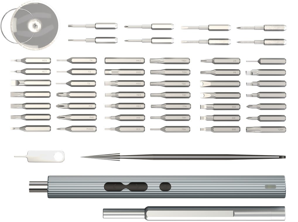 Set Cacciavite Elettrico 58in1 con 50 Punte di Precisione - Goobay I-TOOL-ES58