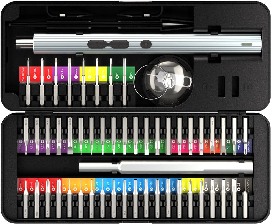 Set Cacciavite Elettrico 58in1 con 50 Punte di Precisione - Goobay I-TOOL-ES58
