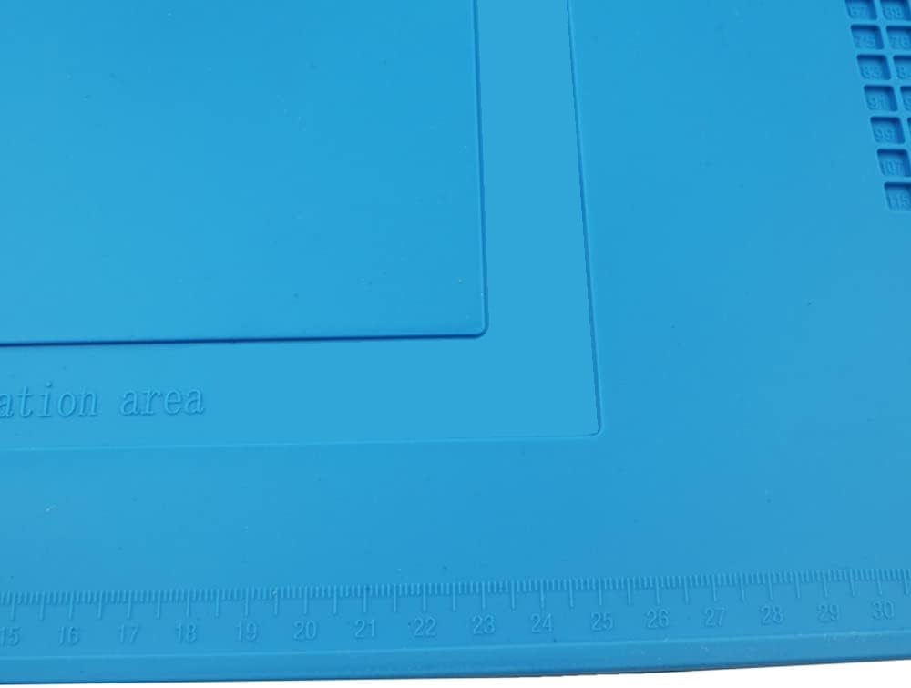Tappeto da Saldatura e Riparazione Antiscivolo Magnetico 45 x 30 cm in Silicone Blu - Techly I-TOOL-REPAIR-MAT