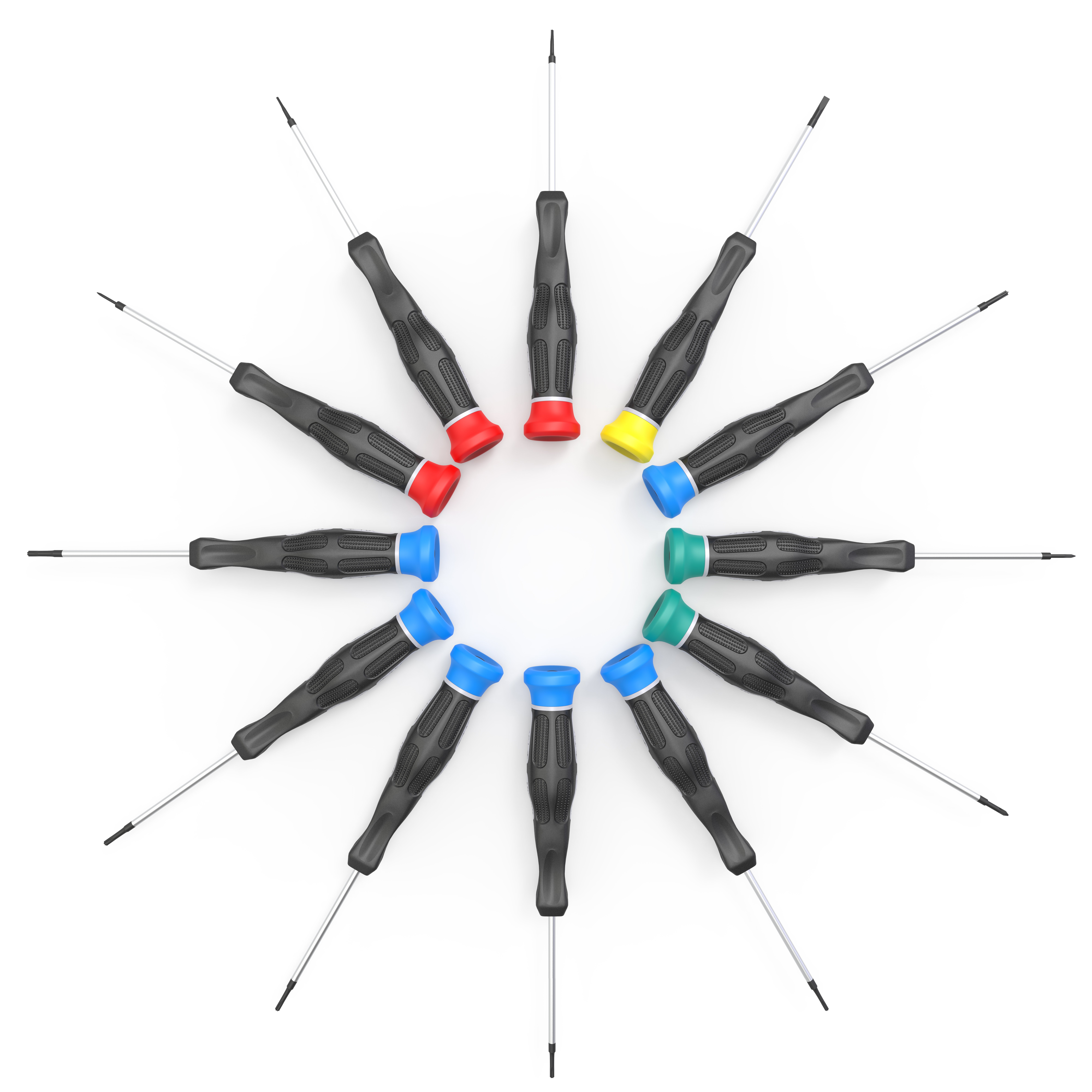 Set 12 Cacciaviti di Precisione Antiscivolo - Techly NP I-TOOL-SC12